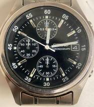 【現状品】動作未確認｜SEIKO CHRONOGRAPH｜セイコー クロノグラフ｜V657-7100｜黒文字盤 クォーツ メンズ 腕時計_画像1