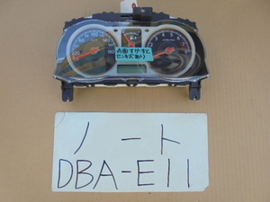 ノート 18年 DBA-E11 スピードメーター 走行 61,864km