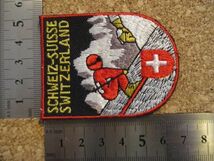 90s スイス SWITZERLAND スキーヤー ビンテージ刺繍ワッペン/スキー雪山SWISS国旗アウトドア登山ハイキング山小屋パッチ旅行アルプス土産_画像7