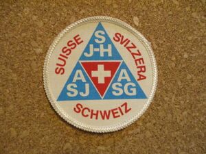 70s スイス SUISSE SVIZZERA SCHWEIZ ビンテージ プリント ワッペン/エンブレムSWISSアウトドア登山ハイキング パッチ旅行 土産スーベニア