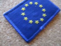 80s EUROPE 欧州連合 旗 刺繍ワッペン/フェルトEUヨーロッパ欧州ECアップリケ紋章パッチ旅行エンブレム土産ユーロA_画像2