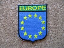 90s EUROPE 欧州連合 旗 刺繍ワッペン/フェルトEUヨーロッパ欧州ECアップリケ紋章パッチ旅行エンブレム土産ユーロ_画像1