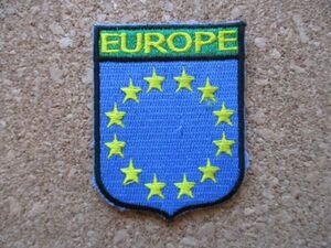 90s EUROPE 欧州連合 旗 刺繍ワッペン/フェルトEUヨーロッパ欧州ECアップリケ紋章パッチ旅行エンブレム土産ユーロ