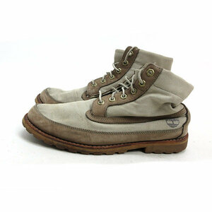 k#[9W] Timberland /Timberland EARTHKEEPERS canvas ×n back Work boots /MENS#85[ used ]