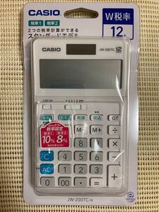 CASIO 計算機 W税率 12桁 JW-200TC 新品