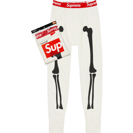 Supreme 21FW Week15 Hanes Bones Thermal Pant (1 Pack) Natural Small オンライン購入 国内正規新品タグ付 ヘインズ サーマル 白 Sサイズ