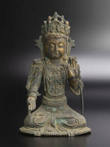 明 銅観音坐像 中国 古美術 仏像
