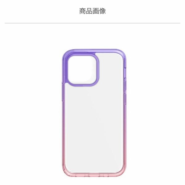 iPhone 13 Pro 対応 6.1inch 3眼HYBRID GLASS CLEAR CASE サーモンピンクラベンダー