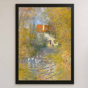 Art hand Auction Claude Monet's Goose Painting Art Poster brillante A3 Bar Cafe Pintura de paisaje interior clásica Impresionismo Pintura famosa francesa Hojas de colores otoñales, residencia, interior, otros