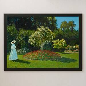 Art hand Auction Claude Monet Woman in the Garden Painting Art Glossy Poster A3 Bar Cafe Classic Interior Landscape Impressionist France Woman Painting Woman with Parasol Garden, Housing, interior, others