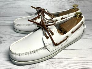 【即決】★新品★ alfredo BANNISTER アルフレッドバニスター レザー 27cm程度 42 メンズ デッキシューズ 革靴 ホワイト 白