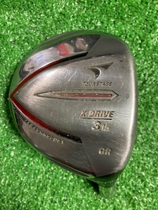 yh-232 中古　フェアウェイウッドヘッド単品　ブリヂストンツアーステージ　X-DRIVE GR 3W 15° 凹み1か所あり