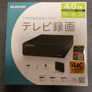 【 送料無料 新品 】 ELECOM　外付けハードディスク　4TB　ELD-FTV040UBK　エレコム　 4K対応 4.0TB　ELD-JOTV040UBK
