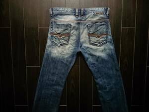 DIESEL♪SAFADO♪REGILAR SLIM-STRAIGHT♪Italy♪ディーゼル♪デニム♪ウォッシュ＆ダメージ♪W29 L32♪WASH 0885R