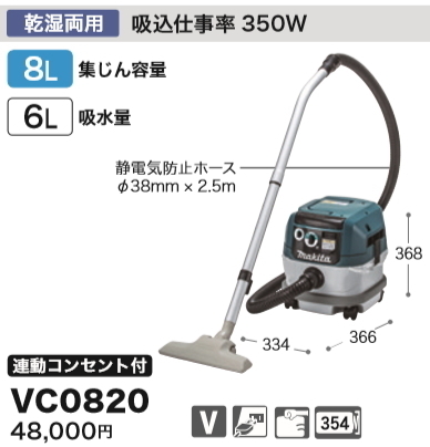 ヤフオク! -マキタvc0820の中古品・新品・未使用品一覧
