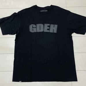 送料無料 GOODENOUGH GDEH ドット ロゴ Tee 黒 Mサイズ 人気デザイン Tシャツ 限定 古着 ボロ cotton base 2000