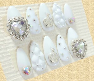 ビジュー×量産型ジェルネイルチップ No.24