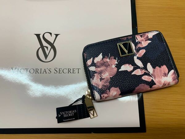 Victoria's Secret カードポケット付き花柄コインケース