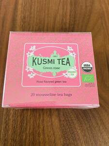 新品　クスミティー　KUSMI TEA クスミティー グリーンローズ 2.0g x 20ティーバック（個包装なし） オーガニック 有機JAS認証 緑茶