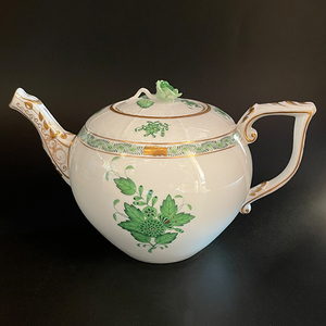 [ new goods unused ]Herend Herend apo knee green teapot Apponyi 1000cc