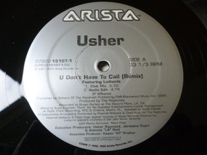 Usher / U Don't Have To Call 試聴可 オリジナル盤 US12 ヒットチューン　ダンサブルR&B