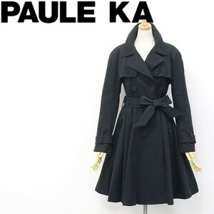 *PAULE KA/ paul (pole) ka also cloth belt attaching . peach button cotton to wrench flair coat black 36