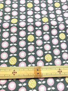 入園入学準備に!北欧風花柄 シーチング生地 生地幅×100cm