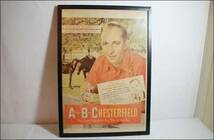 アンティーク ポスター Chesterfield タバコ ビンテージ ヴィンテージ USA 雑貨 コレクション AE61_画像1
