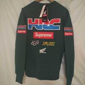 Supreme Honda Fox Racing Crewneck シュプリーム ホンダ フォックス レーシング クルーネック トレーナー グリーンSサイズ