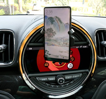 ★BMW MINI ミニクーパー★ スマホホルダー 差し込むと自動で固定！ 専用設計 ぴったりフィット 2パターン展開 F54 F55 F56 F57 F60_画像8