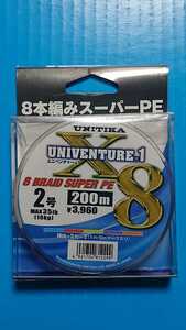 [ не использовался товар ] сделано в Японии PE линия Uni chika Uni венчурный 1 8шт.@ плетеный super PE линия..