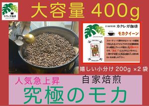 自家焙煎珈琲 究極のモカ誕生 女王 ブレンド 400g 珈琲 人気急上昇