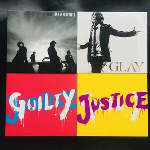 【4枚セット】GLAY Love is ～ JUSTICE × GUILTY, TERU, TAKURO,HISASHI, JIRO,RX-72 (CD+DVD) 茂木淳一 ☆★