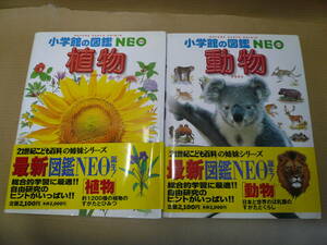 * Shogakukan Inc.. illustrated reference book neo[ plant ][ animal ]2002 year 7 month 20 day departure . each 1 volume 2 pcs. together! dead stock 