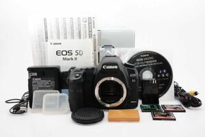 【並級】元箱/CFカード３枚/液晶保護フィルム付　Canon キャノン デジタル一眼レフカメラ EOS 5D MarkII ボディ #a7371