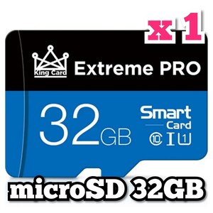 マイクロSDカード 32GB 1枚 class10 UHS-I対応 microSD EXTREME PRO BLACK-BLUE