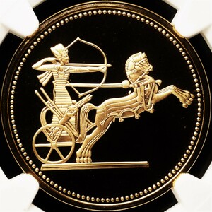 【黄金の戦士 準最高鑑定】1988年 エジプト ゴールデンウォリアー 100ポンド プルーフ金貨 NGC PF 69 ULTRA CAMEOアンティークコイン