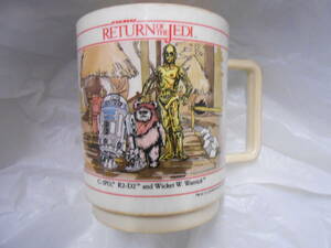【中古、やや汚れや傷みありの現状、実用不可】STAR WARS ジェダイの帰還 1983年 deka マグカップ コーヒーカップ サイズ：高さ約9ｃｍ