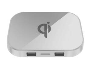 　SALE　Qi 充電器 ワイヤレス充電器 iphone 薄型 Android 置くだけ コード付き ホワイト　USB充電ポート２個付