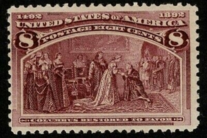 アメリカ 1892年 8セント 切手 mint h ＯＧ 2