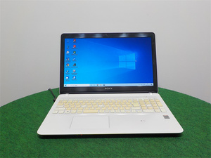 カメラ内蔵/中古/15.6型/ノートPC/Win10/新品SSD256/8GB/Pentium3556U/SONY　SVF15327EJW 　Office搭載/HDMI/無線WIFI/Bluetooth/テンキー