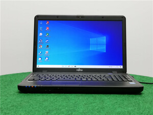 カメラ内蔵/中古/15.6型ノートPC/Win10/新品SSD256GB/4GB/Celeron B820/FMV　AH30/K 新品無線マウス 　MS office2021搭載