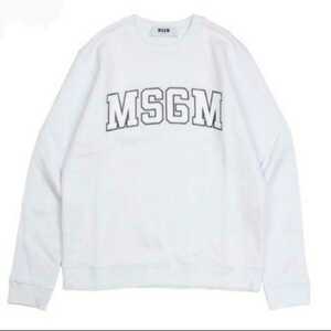 [XS]MSGM M e fibre - M / sweatshirt / college Logo / white 