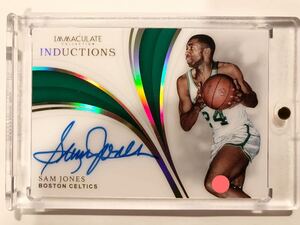 最高級版直書/99 Auto 10回優勝 HOF 18 Panini Immaculate Sam Jones 故 サム・ジョーンズ NBA 直筆 サイン バスケ Celtics セルティックス