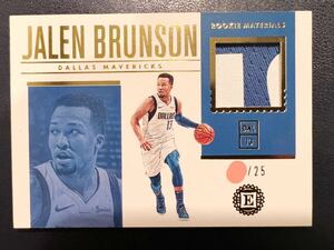 最高級版金/25 RC Patch 18-19 Panini Encased Jalen Brunson ジャレン・ブランソン ルーキー パッチ ユニフォーム NBA マブス Mavs バスケ