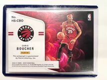 激レア選手背番号入 Auto 20 Panini Chris Boucher クリス・ブーシェ NBA サイン バスケ ユニフォーム Raptors トロント ラプターズ 大活躍_画像2