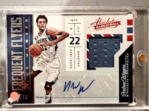 SSP/75 Auto Jersey 16 Panini Andrew Wiggins アンドリュー・ウィギンズ NBA 直筆 サイン Warriors ウォリアーズ バスケ All-star 先発