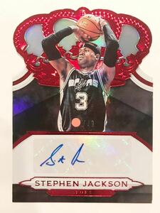 名選手/49 Red Auto 18-19 Panini Stephen Jackson スティーブン・ジャクソン NBA 直筆 サイン ユニフォーム Spurs スパーズ 優勝 バスケ