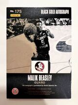 最高級直書/199 Gold RC Auto 16 Panini Black Gold Malik Beasley マリック・ビーズリー NBA ルーキー サイン バスケ T-wolves ウルブズ_画像2