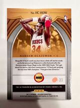 最高級直書/35 Auto 17 Panini Opulence Hakeem Olajuwon アキーム オラジュワン サイン NBA ロケッツ HOF 優勝 ユニフォーム Rockets MVP_画像2